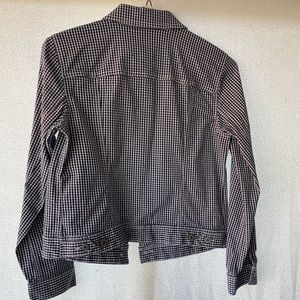 Talbots blue check jean jacket. Size small.